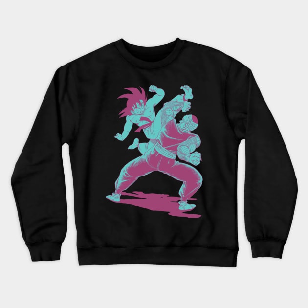 Goku vs Piccolo Crewneck Sweatshirt by evenflowmusikapparel